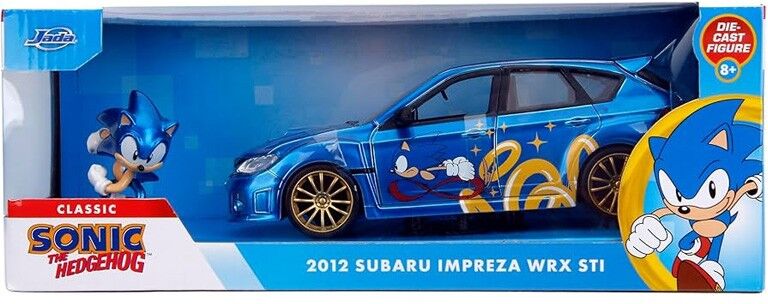 Miniature 1:24 Subaru Impreza WRX STI avec figurine Sonic 2012 - Jada Toys