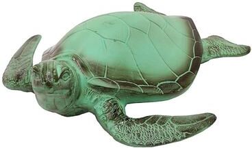 Achla Designs Indoor Outdoor Sea Turtle Statue, 16,5 Inch Long, Blue-Grey Verdi Painted Finish