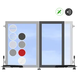TraumGarten SYSTEM BOARD/GLAS Doppeltor auf Maß mit E-Antrieb
