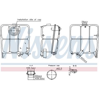 NISSENS Ausgleichsbehälter, Kühlmittel 996346 für Ford
