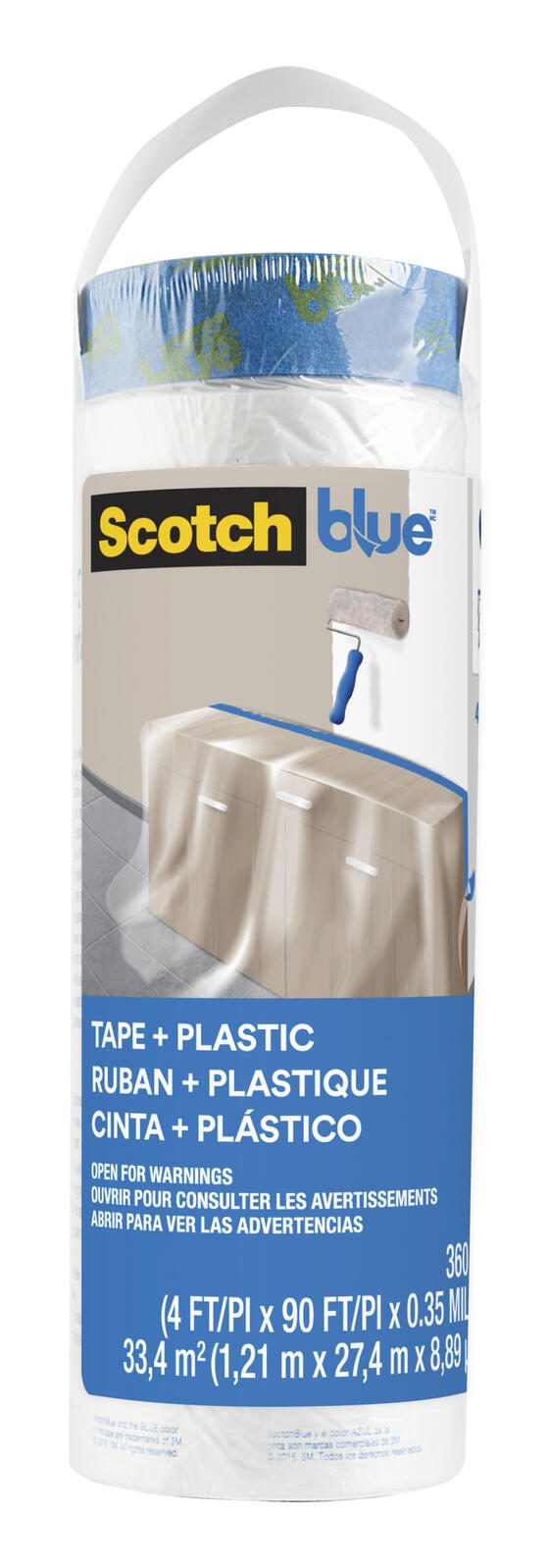 Scotch Blue™ Abdeckfolie Nachfüllrolle transparent 122,0 cm x 27,4 m 1 Rolle 7100198301