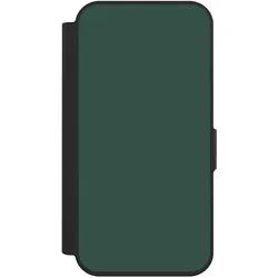 Nivocase Klapphülle für Apple iPhone 15 Pro Handyhülle aus Kunst Leder NIVOflip schwarz Farbe Tannenbaum (Apple iPhone 15 Pro), Smartphone Hülle, Schwarz