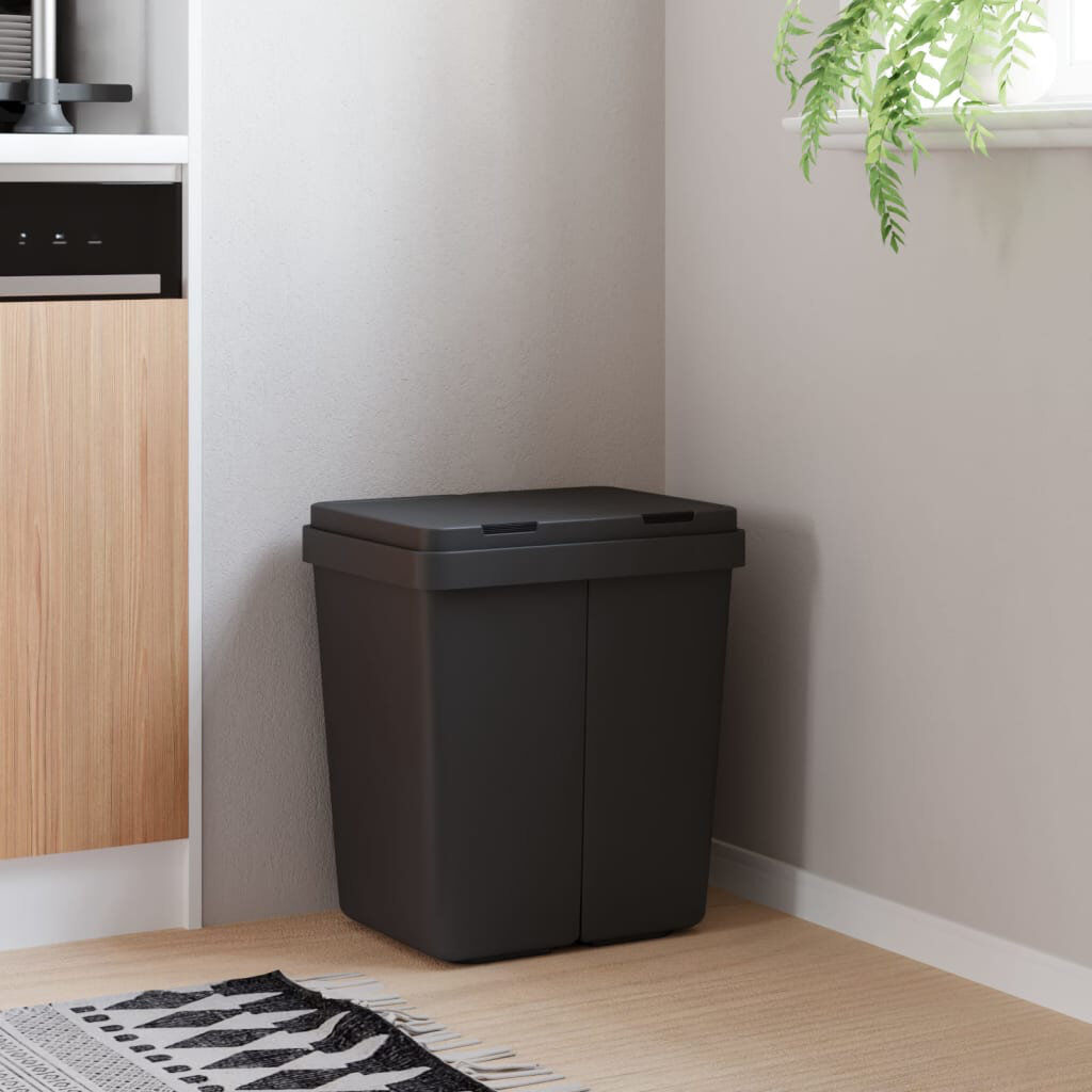 17 Stories Marika Touch Top Kitchen Rubbish Bin Anthracite