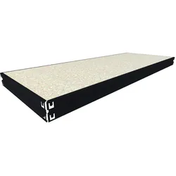 Zusatz-Fachboden Biedrax 60 x 240 cm, Schwarz, Fachboden OSB 10mm, Fachlast 300 kg