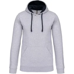 Kariban Unisex Kontrast Kapuzen Sweater Hoodie K446 oxford grey/navy M