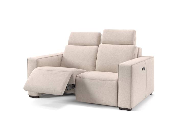 Stoff Sofa BERGAMO Sofagarnitur 2-Sitzer Couch