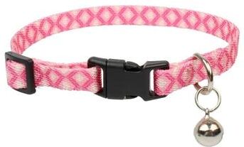 Uplift Essentials Geometric Doodle Print Cat Collar Fashion Forward Adjustable Pet Neckwear pink Love