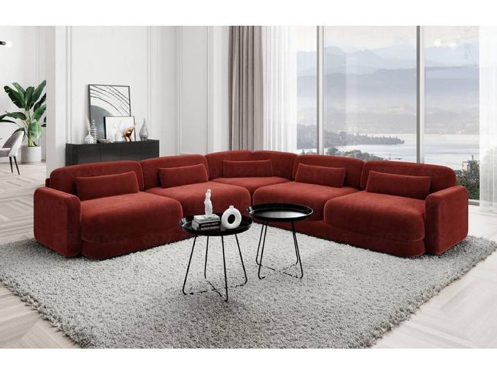 Ecksofa Valencia L-Form aus Stoff