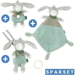 Fehn, Greifling, Baby-Geschenksets 3-tlg. Geschenk-Set zur Geburt Eselchen Exklusiv -