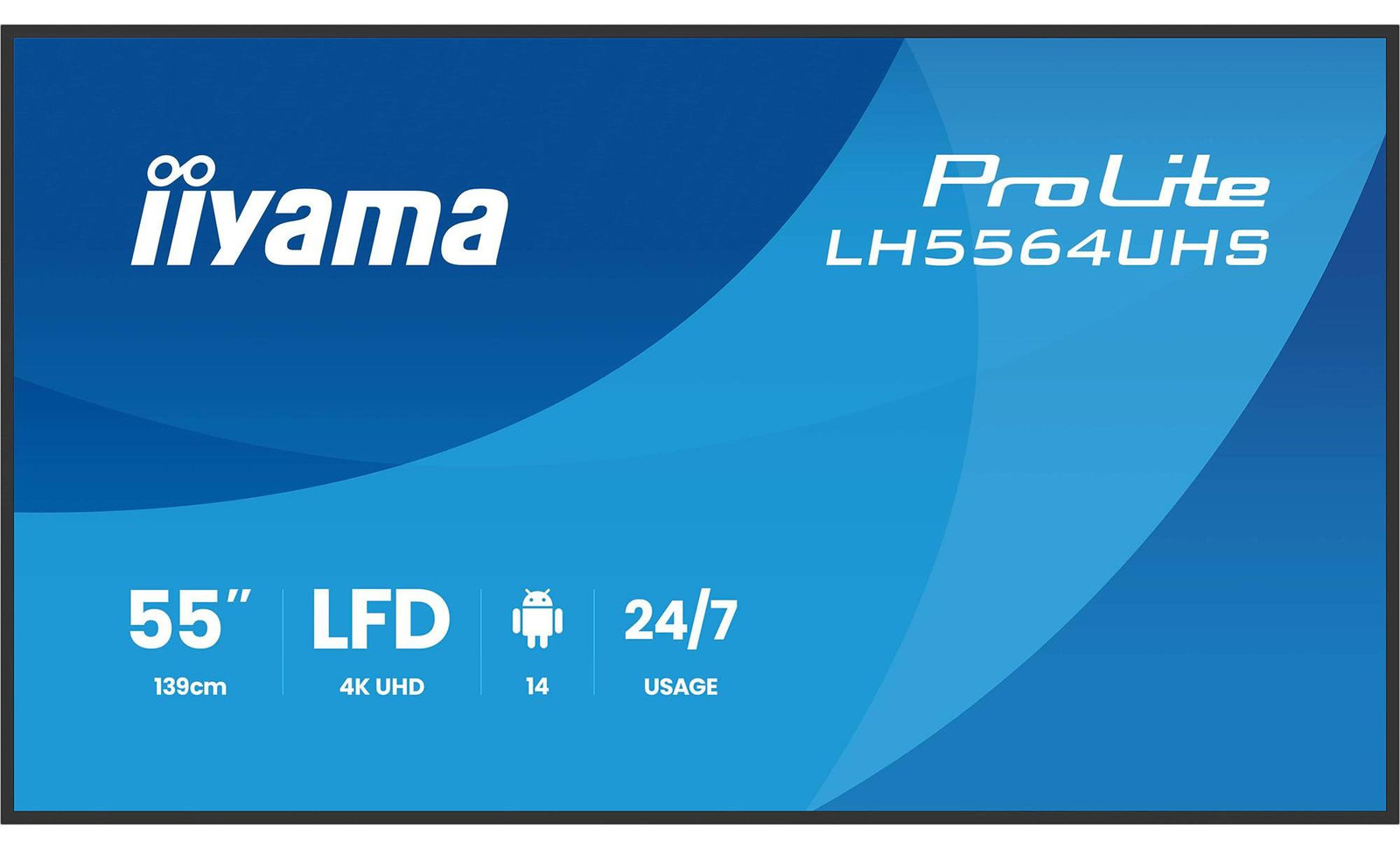 Iiyama LH5564UHS-B1AG 55 inch 4K Display 16:9 met 2x HDMI en USB-C