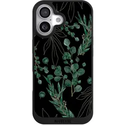 Nivocase Handyhülle für Apple iPhone 17 Hülle NIVOpure Case Schwarz Blätter Natur Eukalyptus (Apple iPhone 17), Smartphone Hülle, Schwarz