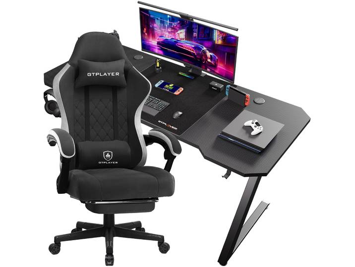 GTPALYER table de jeu table de jeu + chaise de jeu- set\, table d'ordinateur chaise set pour le jeu seulement table de jeu et chaise de jeu