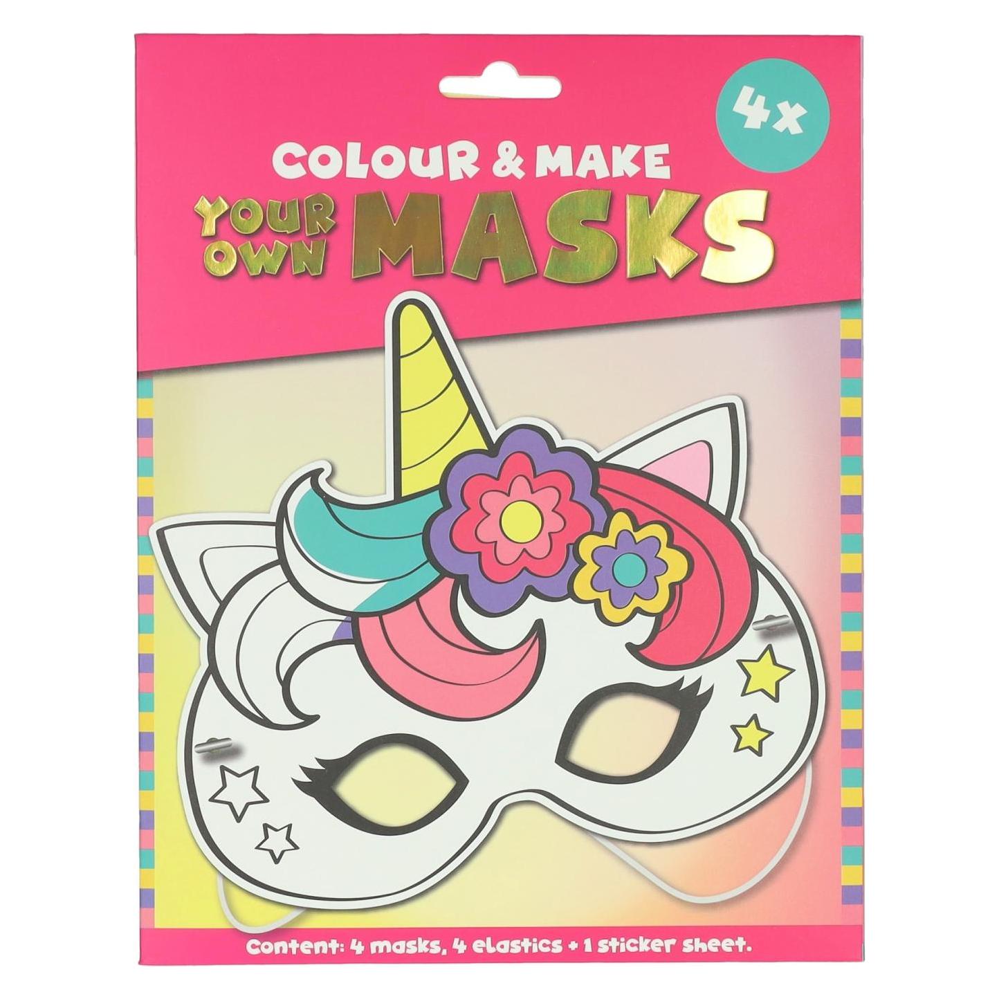 Wins Holland Male deine eigene Einhornmaske - 4 Masken (68855699)