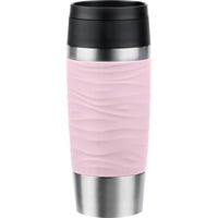 TRAVEL MUG Waves Thermobecher hellrosa/edelstahl, 0,36 Liter