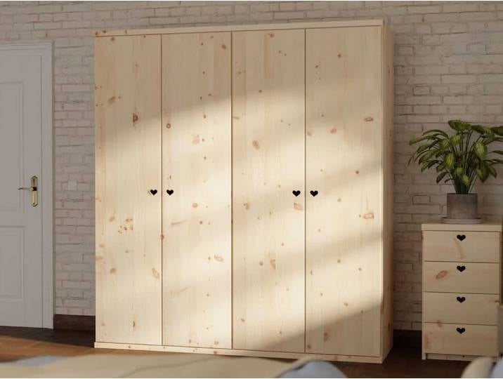 Zirbenschrank „Romana“ 4-türig Massivholz Zirbe
