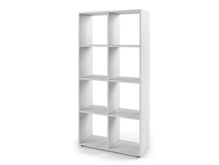 Vicco Raumteiler Scutum Weiß 143 x 72 cm, 8 Fächer, Rechteckig, 143x72x29 cm, Wohnzimmer, Regale, Bücherregale