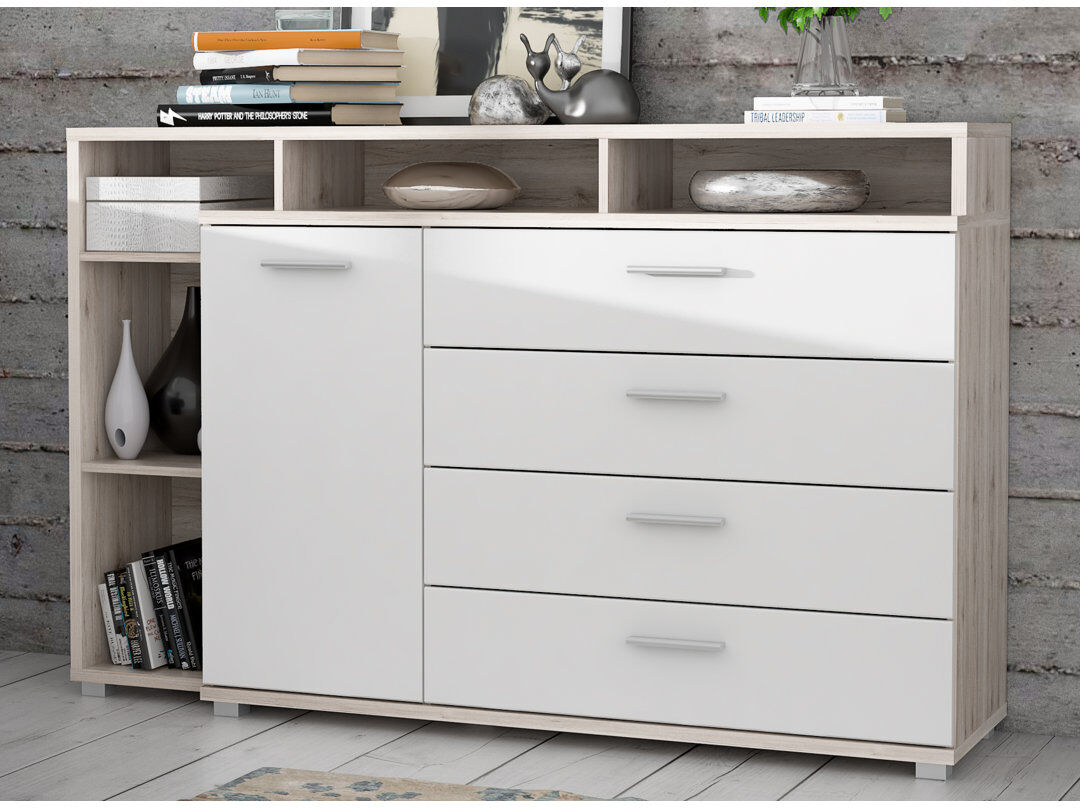 Ebern Designs Beach Sideboard Oak Sand 99.8cm H X 153.1cm W X 41.3cm D