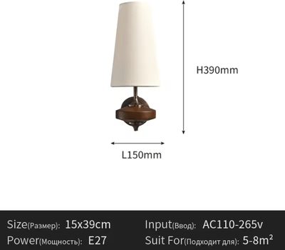 Inspire Curations French Vintage Solid Wood Wall Sconce 1 Lights white warm Light