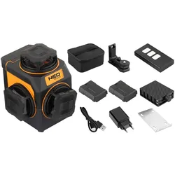 Topex, Linienlaser, Laser 3D 12 linii zielony etui magnetyczny uchwyt (Multilinienlaser)
