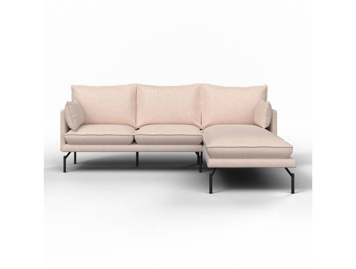 Wohnlandschaft Rosa Beige Webstoff