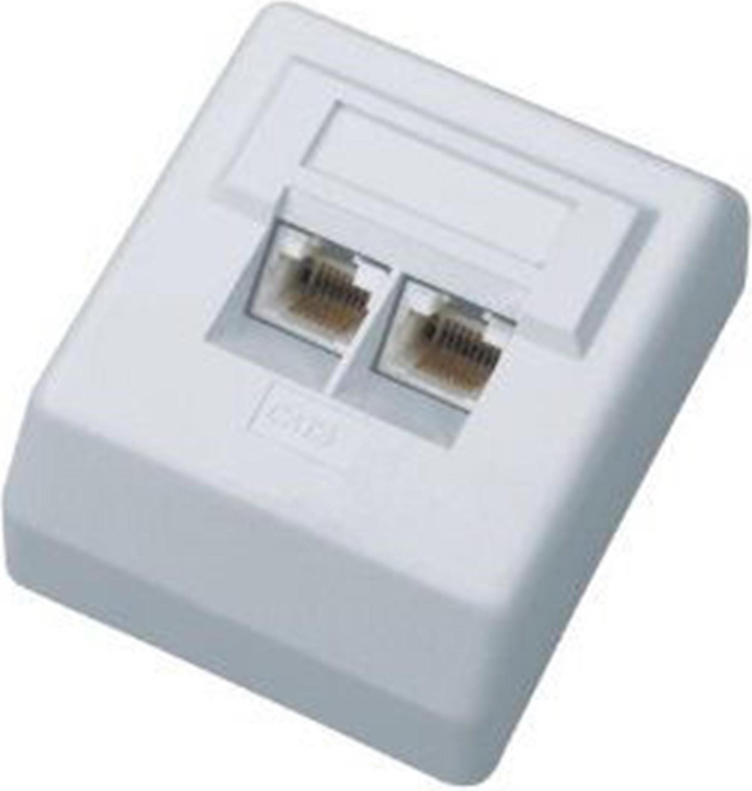 Datacom UTP wandcontactdoos Cat6 met twee aansluitingen inbouw FA-1004