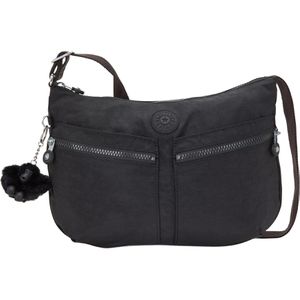 kipling Umhängetasche Izellah, Black Noir, Polyamid, schwarz, 5 Fächer, 33 x 23 cm