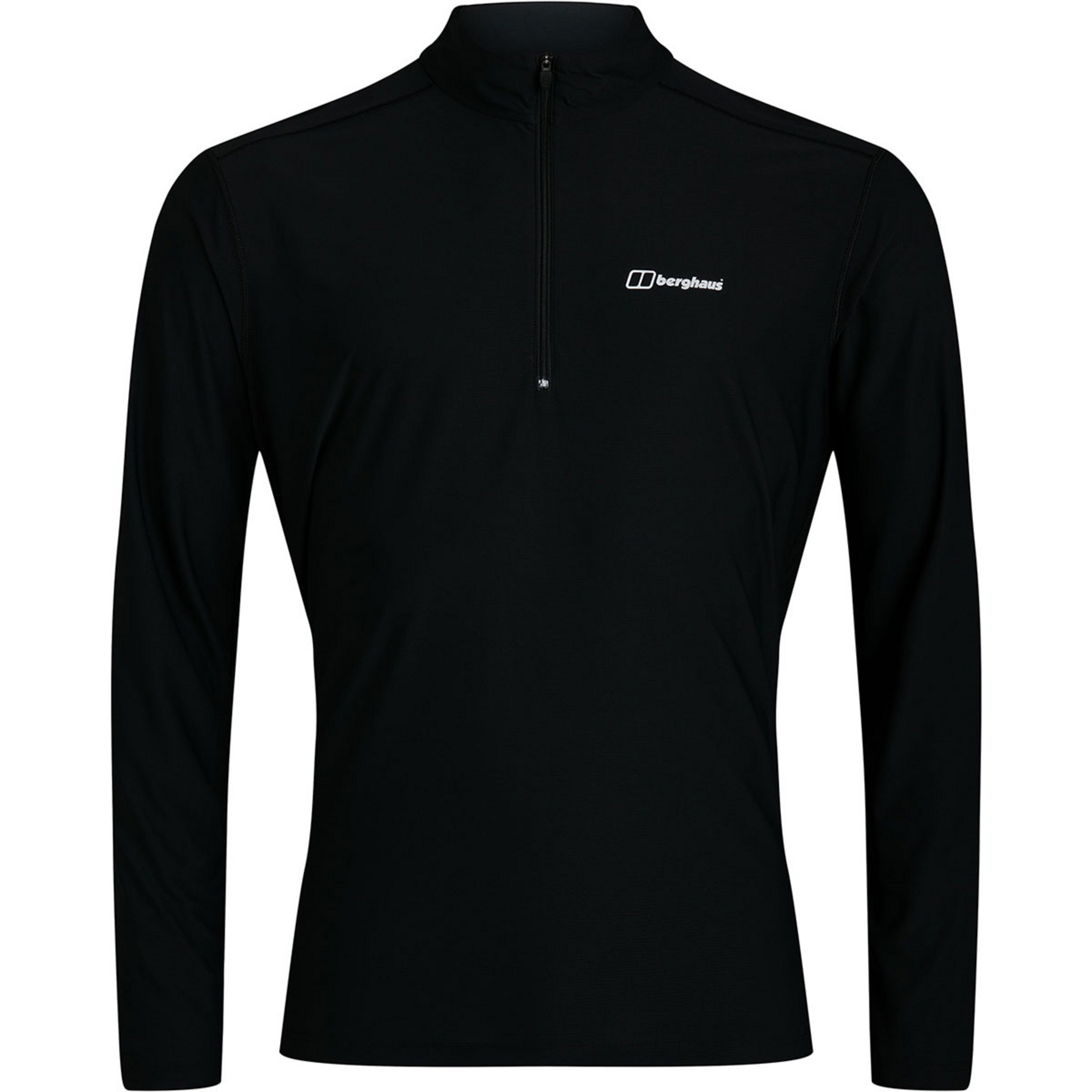 Berghaus 24/7 Base Half Zip Herren Longsleeves schwarz Größe S Trekking Elastisch