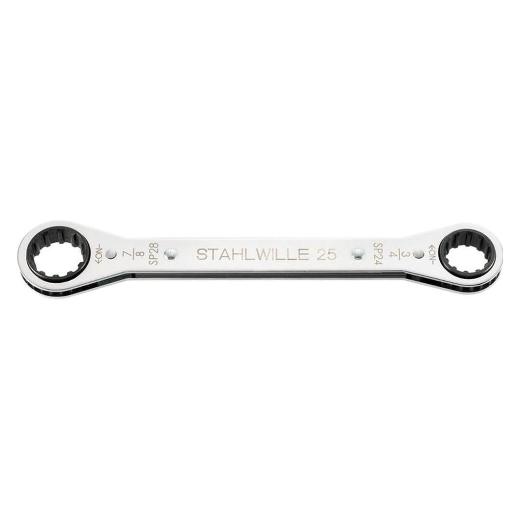 Stahlwille 25aSP Spline-Drive-Ratschenringschlüssel 24 x 28 Spline Grö (3/4", 7/8") (41572428)