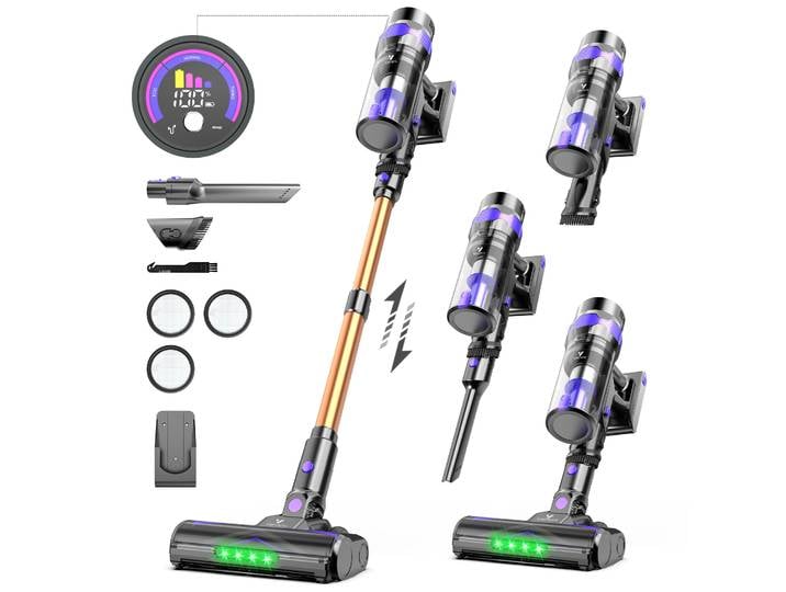 Aspirateur sans fil Vortisys V2, moteur sans balais 500 W, batterie 36 V/2200 mAh, adapté au sol, au tapis, au canapé, au matelas