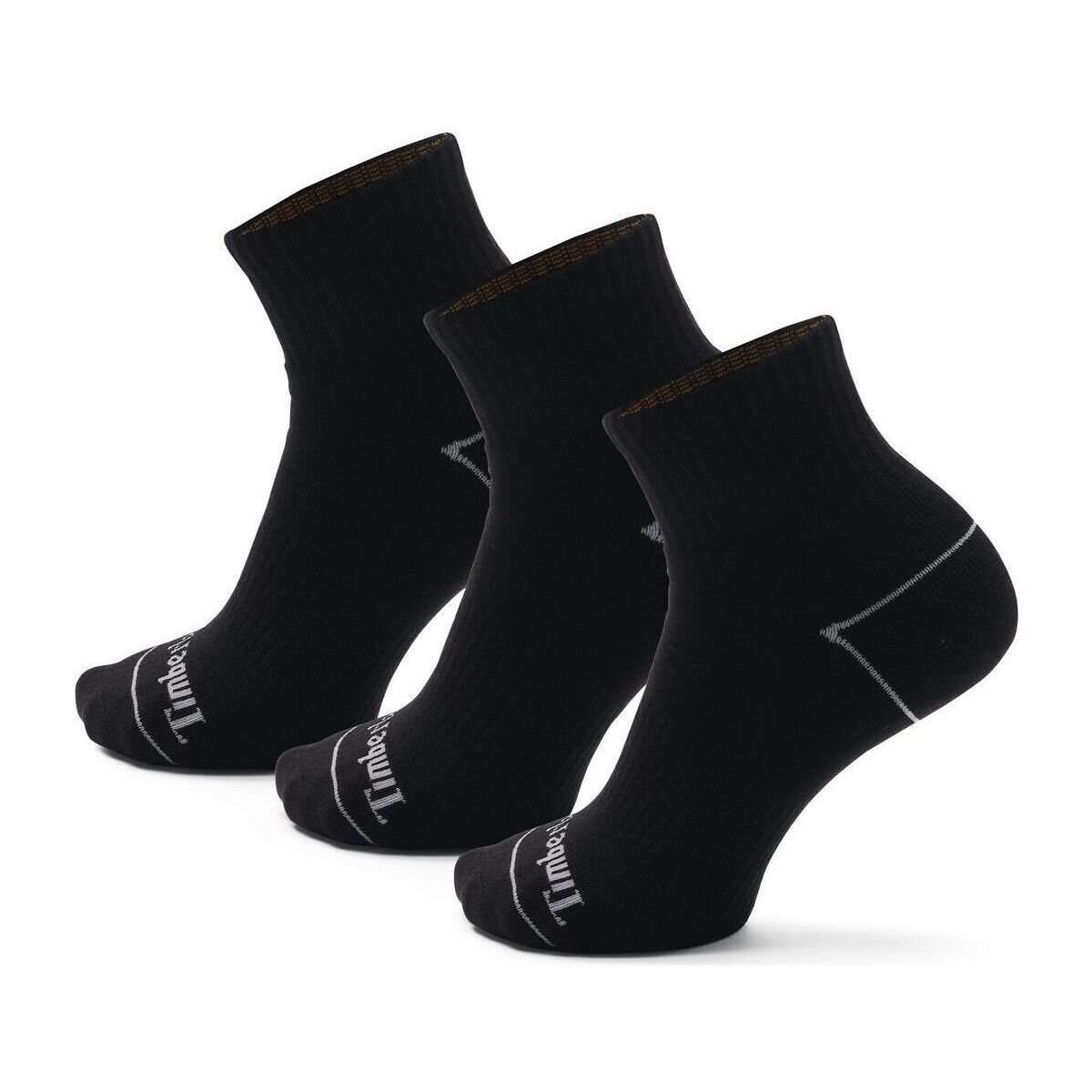 Timberland Mens 3 Pack Bowden Full Cushion Quarter black S TB0A6BAQ0011-S