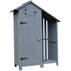 Hardin 1fachgut Outdoor Werkzeug-/ Holzregal aus Tannenholz, ca.131 x 54,3 x 180 cm - Grau
