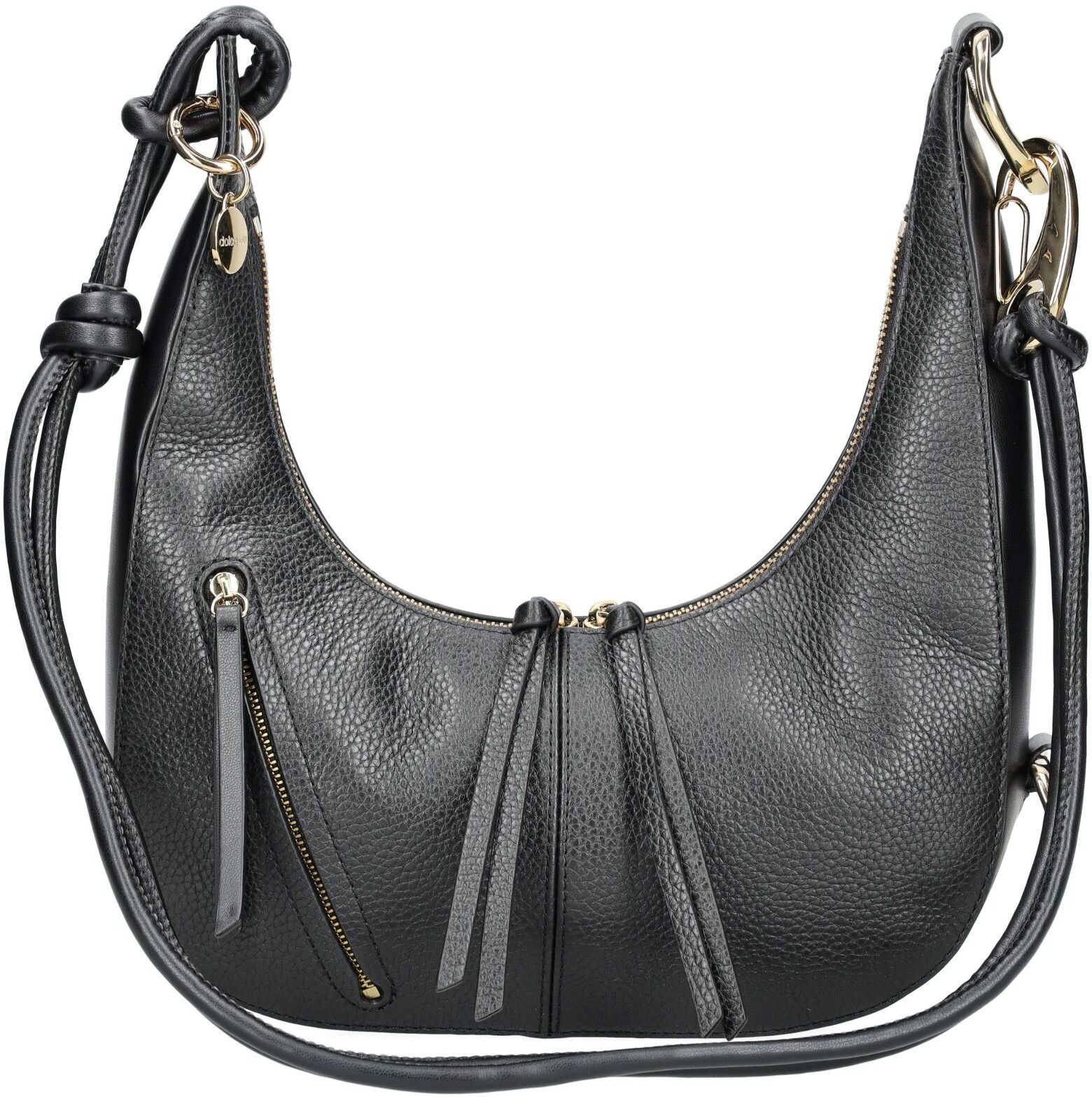 Henkeltasche DOLCE VITA "Dolce Vita Taschen Leder", Damen, Gr. onesize, schwarz, Leder, Taschen
