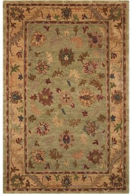 Nourison Hand-Knotted Tahoe Green Wool Rug