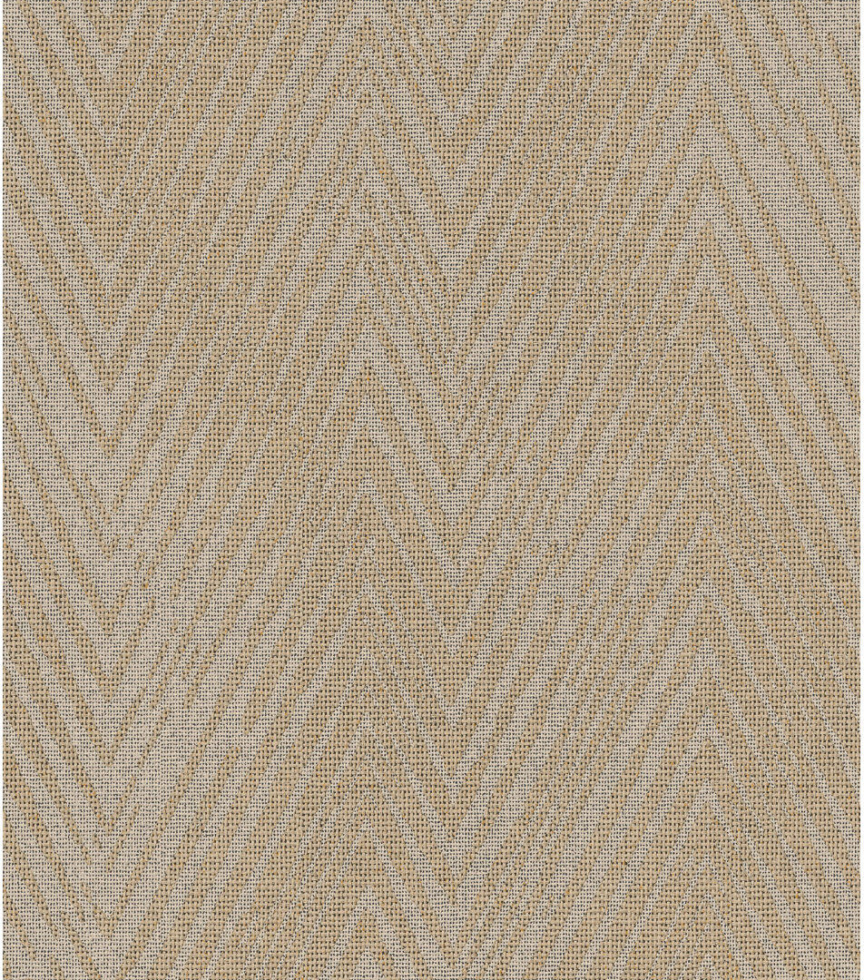 17 Stories Orquidia Galerie Utopia Herringbone Weave Wallpaper Roll 10m x 53cm Gold