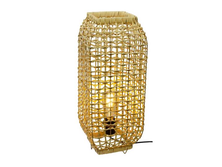 Lampe en rotin tressé