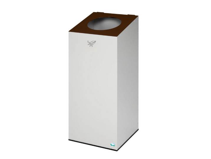 PROREGAL® Mülleimer Robuster Wertstoffsammler runder Öffnung 100L 89x38x38cm Braun