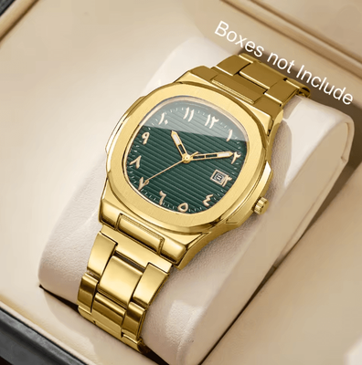 Inspire Essentials Luxury Square Dial Mens Quartz Watch Stainless Steel Business Style o