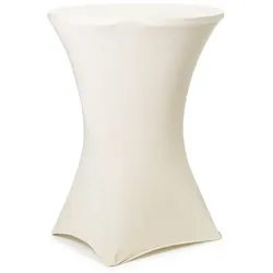Stehtisch Hochtisch Husse beige creme, rund Cocktail Tischdecke, 80 x 110 cm