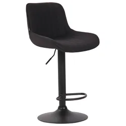 CLP Barhocker Lentini Stoff schwarz   Farbe: schwarz, Gestell Farbe: schwarz