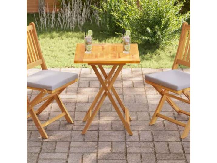 PTUGUOF Tischplatte Massivholz Teak 60x60x2,5 cm Wetterbeständig, Feucht Abwischbar, Für Essbereich Und Gastronomie