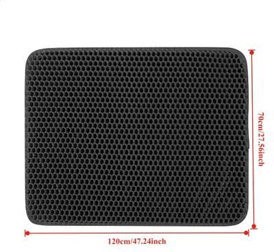 Inspired Living EasyClean 70x120cm Cat Litter Mat Waterproof Double Layer Litter Trapper black