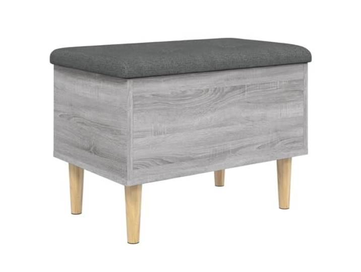 Makastle Sitzbank mit Stauraum Grau Sonoma 62x42x46 cm Holzwerkstoff