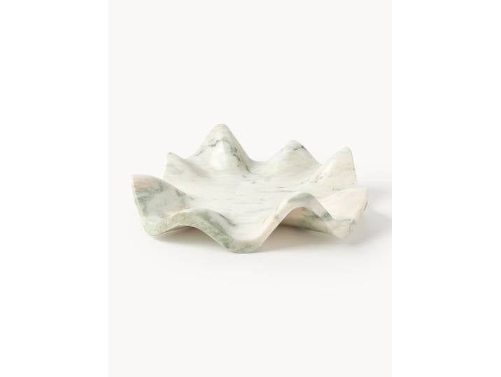 Handgefertigtes Deko-Tablett Gaia aus Marmor, Ø 40 cm