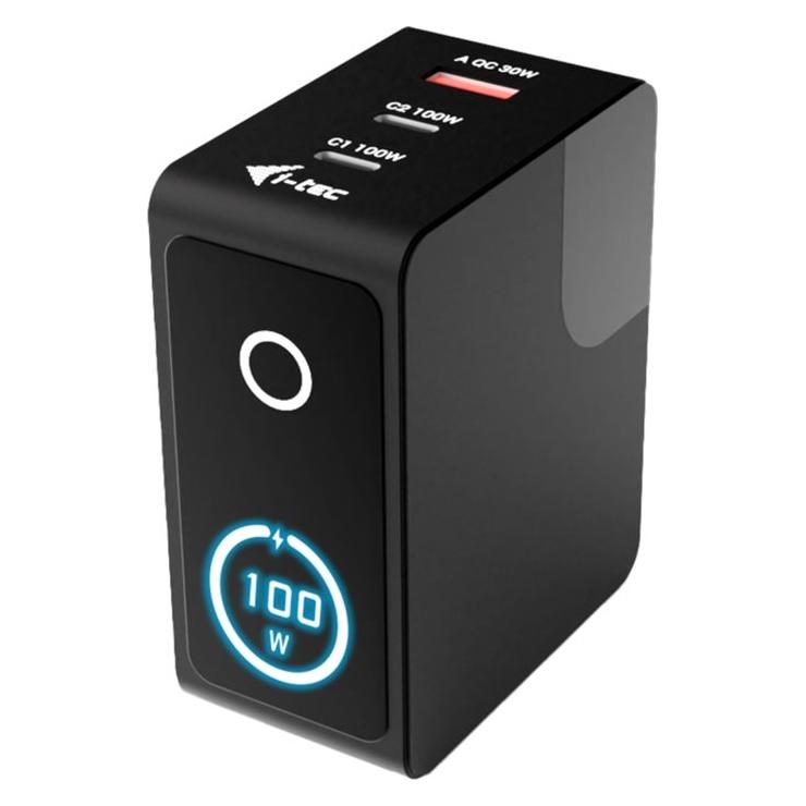 i-tec 100W Intelligent Multiport USB Charger 2x USB-C 1x USB-A LCD display (100 W, 3 Ports) (CHARGER-INTG100W)