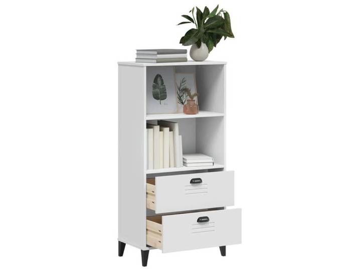 MEUBLE DE SEJOUR Blanc - MODE Bibliothèque salon - VIKEN blanc 60x35x123 cm bois d'ingénierie Nettoyer facile_09_2800