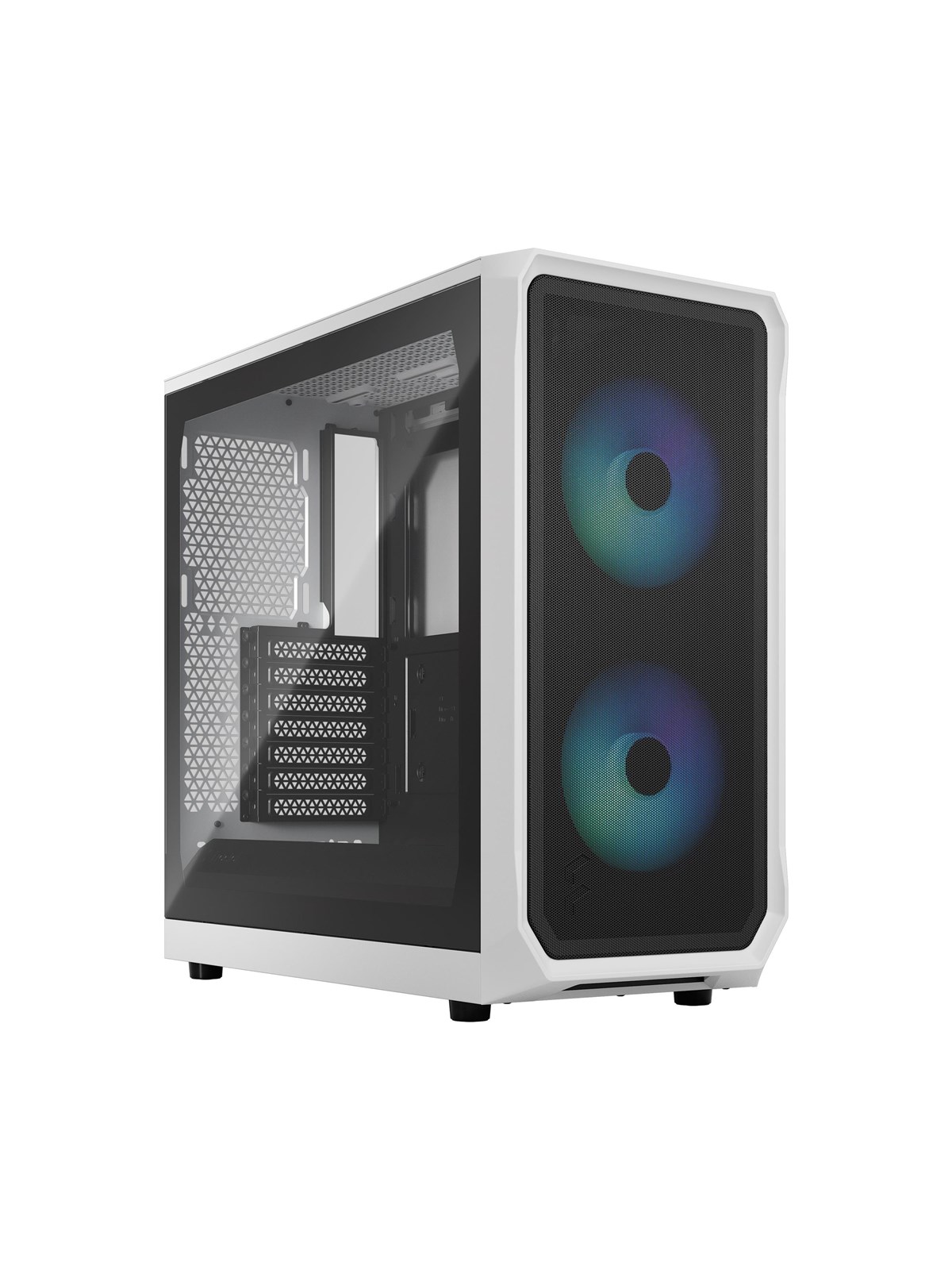 Fractal Design Focus 2 RGB - White TG Clear Tint - Gehäuse - Miditower - Weiß