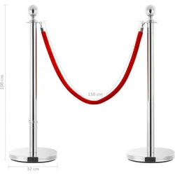 vidaXL, Absperrung, VIP Personenleitsystem