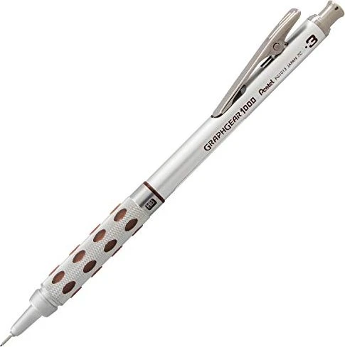 Pentel Graphgear 1000 PG101 Druckbleistifte silber HB 0,3 mm, 1 St.