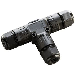 Heitronic Kabelverbinder HT-501339, IP68 wasserdicht, für 9-12 mm Kabel-Ø, 3-Wege Verteiler, 3-polig
