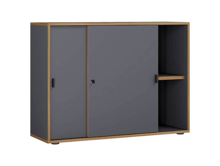 Aktenschrank Salia B100 Anthrazit/Honigeiche